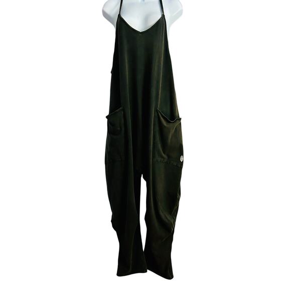 FP Free People Hot Shot One Piece Romper Jumpsuit Blackish Wash, Sz Small - Picture 2 of 7